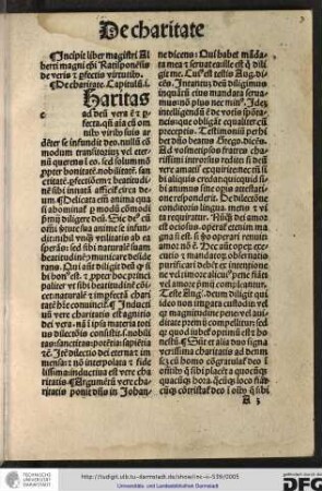 Incipit liber magistri Alberti Magni episcopi Ratisponensis de veris et perfectis virtutibus.