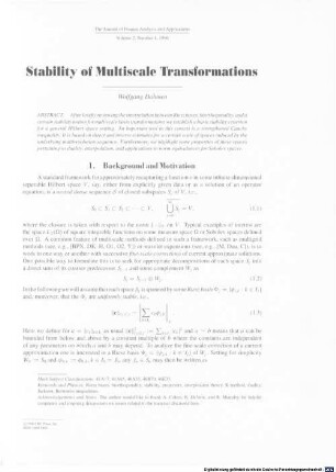 Stability of multiscale transformations