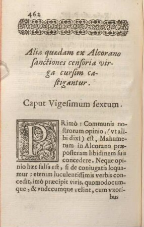 Caput Vigesimum sextum.