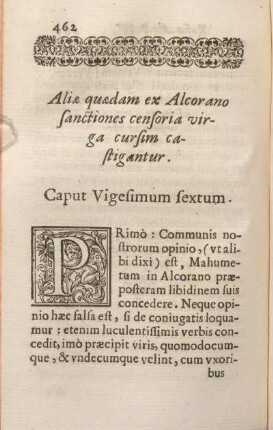 Caput Vigesimum sextum.