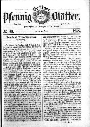 No. 80, 3. u. 4. Juli