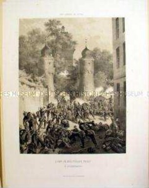 Straßenkampf in Aschaffenburg am Herstaller Tor (Folge zum Preußisch-Österreichischen Krieg)
