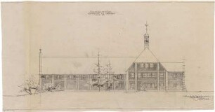 Gsaenger, Gustav; Reutte / Tirol (Österreich); Schule - Südseite mit Turnhalle (Ansicht)