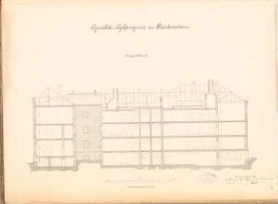 Gerichtsgefängnis, Bartenstein: Längsschnitt 1:100