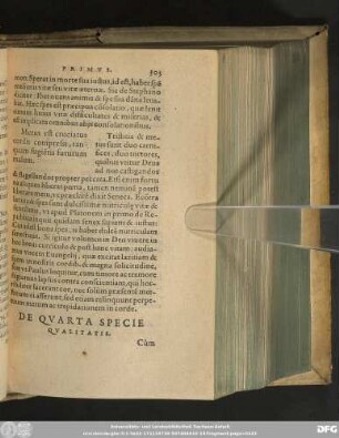 De Quarta Specie Qualitatis.
