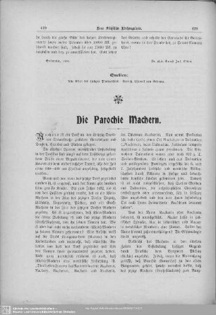 Die Parochie Machern