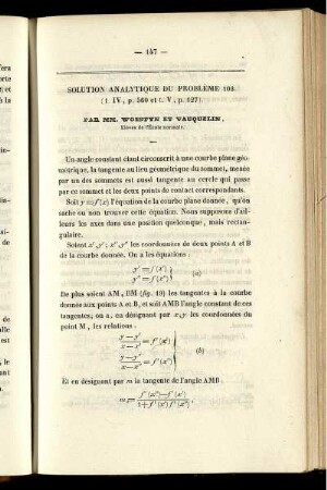 Solution analytique du problème 103.