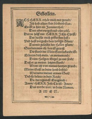 Gebetlein.