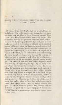 Bezoek in den vervallen dalem van Dipô Negôrô te Tegal Redjô