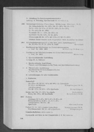 D. Leibesübungen für alle Studierenden