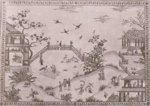 Tisch mit Chinoiserie-Malereien