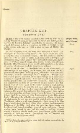 Chapter XIII. Sub-divisions