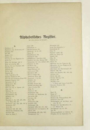 Alphabetisches Register