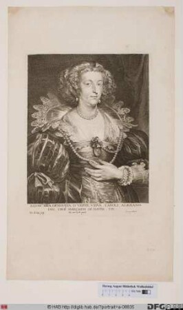 Bildnis Geneviève d' Harcourt, verw. duchesse de Croy, geb. d'Urfé