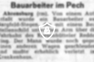Bauarbeiter im Pech