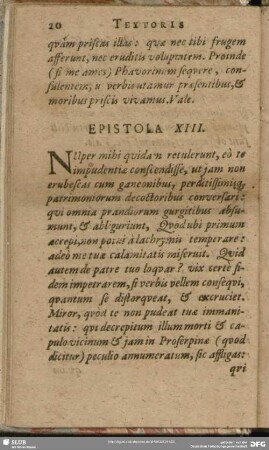 Epistola XIII.