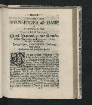 Supplementum Introductionis Ad Praxin.
