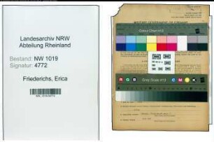 Entnazifizierung Erica Friederichs , geb. 30.03.1910 ()