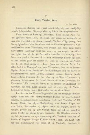 51. Musik, Theater, Kunst