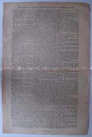 Sonderdruck der "Flensburger Frauenzeitung" mit patriotischem Text im plattdeutschen Dialekt