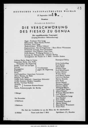 Die Verschwörung des Fiesko zu Genua