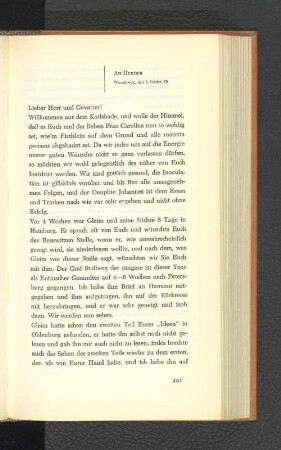 An Herder Wandsbeck, den 3. Oktober 1785