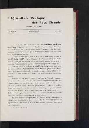 L'Agriculture Pratique des Pays Chauds.