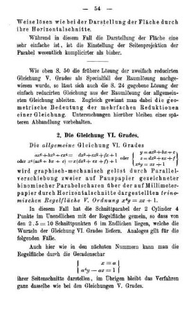 2. Die Gleichung VI. Grades.