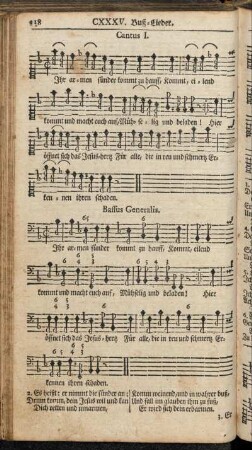 CXXXV. Buß-Lieder. - CLII. Buß-Lieder.