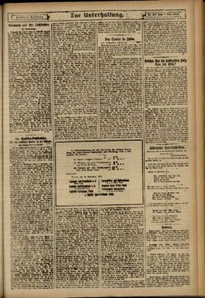 Vierte Ausgabe vom Sonntag, den 07. Dezember 1924.
