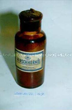 Flasche "Hirschhornöl" (leer)