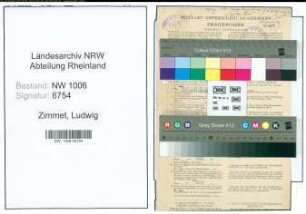 Entnazifizierung Ludwig Zimmet , geb. 10.05.1909 (Zollbeamter)