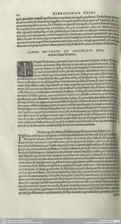 LIBER SECUNDUS DE ORDINIBUS SPECIERUM huius Sientiae.