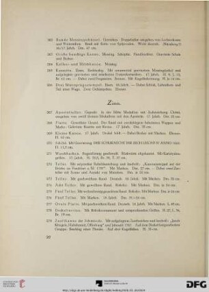 Zinn (Nr. 267-317)
