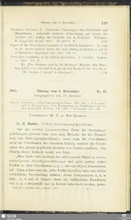 Nr. 17. Sitzung vom 8. December