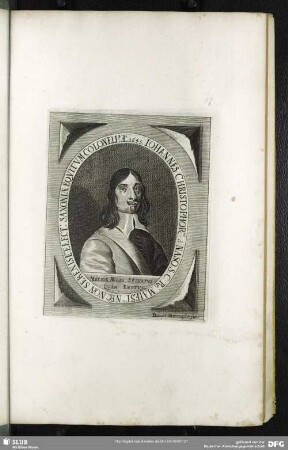 Johannes Christophorus a Naso: S:C:Rq[ue] Maiest[at]is Nec Non Serenisimi Elect: Saxoniae Equitum Colonell[us] Ao. 1649