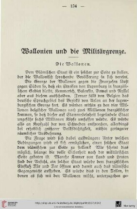 Wallonien und die Militärgrenze