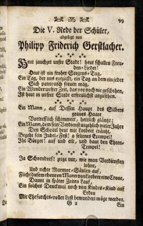 99-108, Die V.-VIII. Rede der Schüler,...