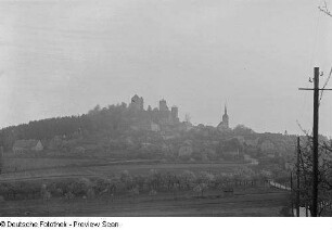 Fernansicht der Stadt und Burg Stolpen