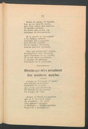 Otroche que entre aeroplanos Dos aviadores muertos