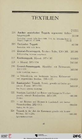 Textilien (Nr. 214-249)