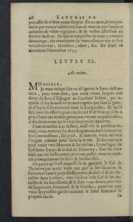 Lettre XL. - XLIX.
