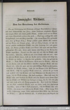 Zwanzigster Abschnitt. Von der Bereitung des Gefrornen