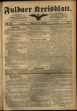 Ausgabe vom Montag, den 16. Dezember 1907.