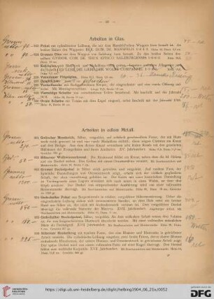 Arbeiten in edlem Metall (Nr. 931-942)