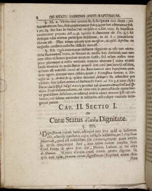 Sectio I. De Curӕ Status [...] Dignitate