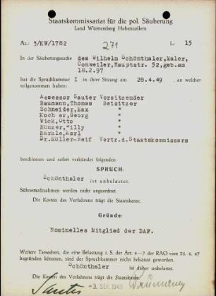 Schönthaler, Wilhelm