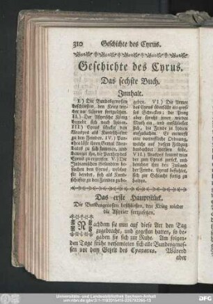 Das sechste Buch.