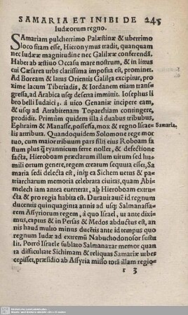 Samaria et Inibi de Iudaeorum regno.