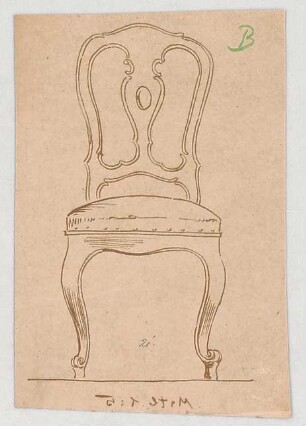 Thiersch, Friedrich von; München; Justizpalast - Sessel (Ansicht)